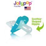 RaZbaby JollyPop Pacifier, Holder w/ Detachable Baby Pacifier, Stuffed Animal RaZbuddy, All Ages 0M+, 100% Medical Grade USA Made Silicone Pacifier, Machine Washable, Textured & Easy to Hold – Dragon - Image 2
